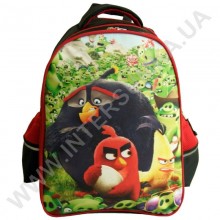Рюкзак дитячий YO з ортопедичною спинкою 114 angry birds чорний на 2 відділи