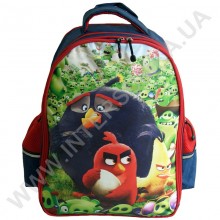 Рюкзак дитячий YO з ортопедичною спинкою 114 angry birds рожевий на 2 відділи