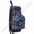 Рюкзак молодежный Wallaby 1353 черный с синим рисунком звезды фото 3