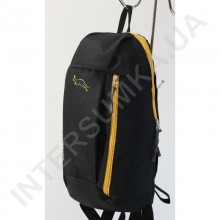 Рюкзак городской молодежный Wallaby 151 черный с жёлтой отделкой