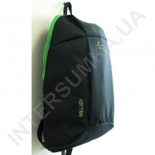 Рюкзак міський молодіжний Wallaby 151 чорний з яскраво-зеленою обробкою