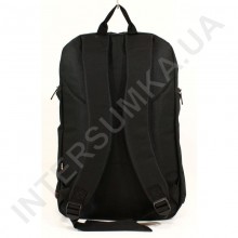 Городской рюкзак EBOX 61915 чёрный с боковыми карманами и малиновыми змейками