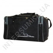 Сумка спортивная Wallaby 437 черная с серыми вставками