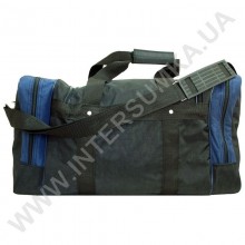 Сумка спортивна Wallaby 371 чорна зі вставками синього кольору