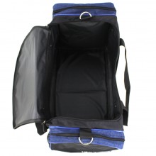 Сумка спортивная Wallaby 437 черная с темно-синими вставками