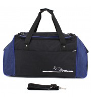 Сумка спортивная Wallaby 447 черная с синими вставками