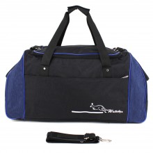 Сумка спортивная Wallaby 447 черная с синими вставками
