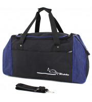 Сумка спортивная Wallaby 447 черная с синими вставками