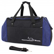 Сумка спортивная Wallaby 447 черная с синими вставками