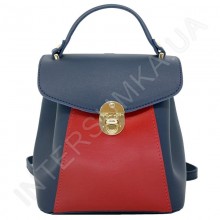 Жіночий рюкзак Wallaby 55548149 синій + червоний Екокожа